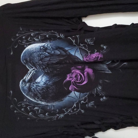 *NWT* Spiral Direct's Raven Heart Hooded Dress - Picture 2 of 16